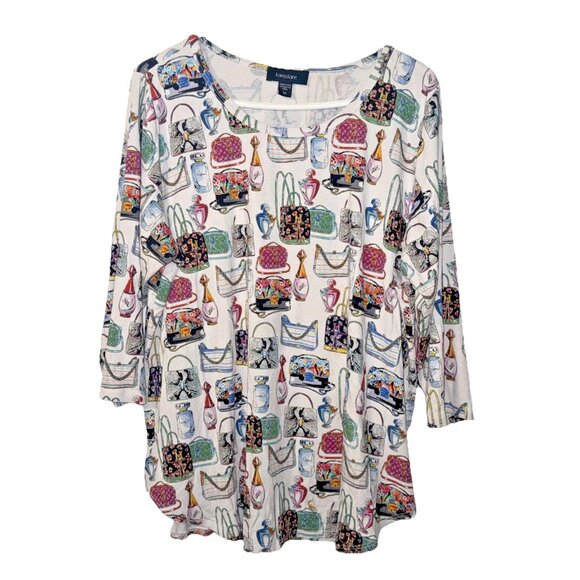 Karen Kane Blouse Purses / Perfume Pullover Size 1X - Picture 2 of 4